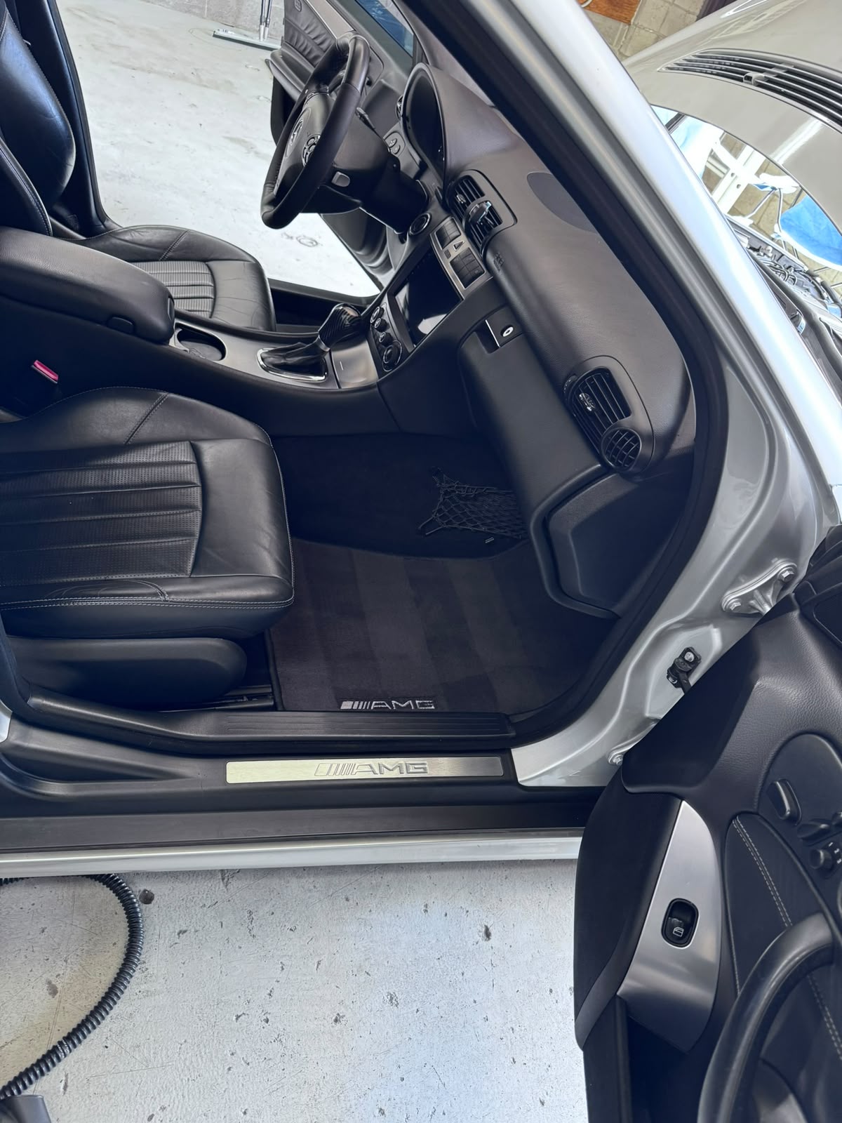 Mercedes-Benz C55 AMG Interior — Striped Carpets & Leather Care